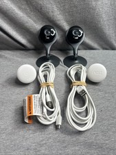 2-Google Nest A0005 Security Cameras Black Indoor Set Of Two See Pics 