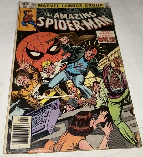 Vintage Amazing Spider-Man #206 Marvel Comics 40 Cent Bronze Age Comic Book