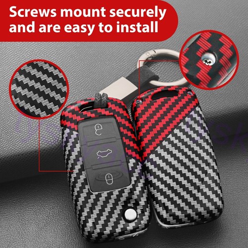 For VW Golf MK6 Jetta Passat Accessories Key Case Fob Shell Cover Keychain Bag - Picture 5 of 7
