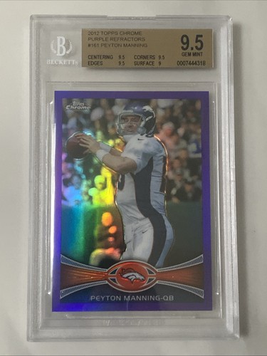 Peyton Manning 2012 Topps Chrome Purple Refractor BGS 9.5 #/499
