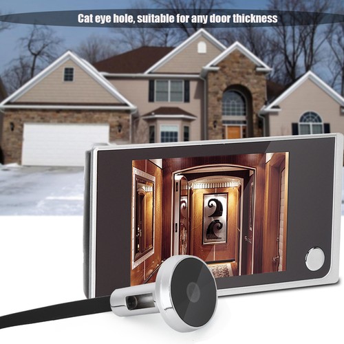 3.5 Digital LCD 120° Peephole Viewer Photo Visual Electronic Cat Eye AP9 - Picture 3 of 9