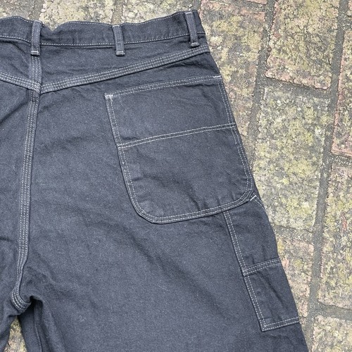 NEW Wrangler Denim Shorts Men Size 38 Black Jorts Carpenter Workwear Hip Hop VTG - Picture 4 of 14