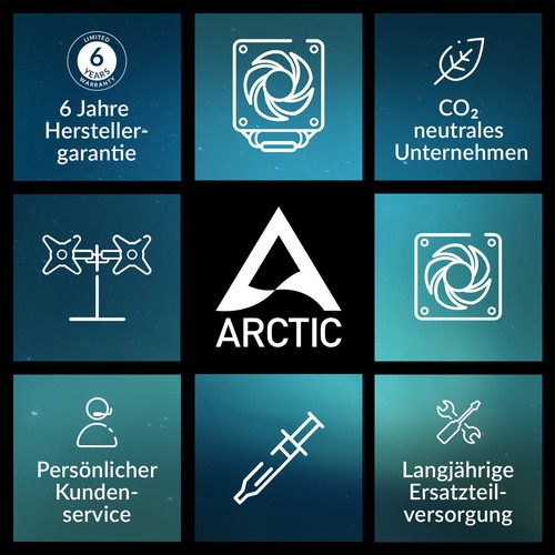 ARCTIC P12 Silent 120mm PC Gehäuse Lüfter 1050 U/min 0,08 Sone B-Ware - Bild 6 von 7