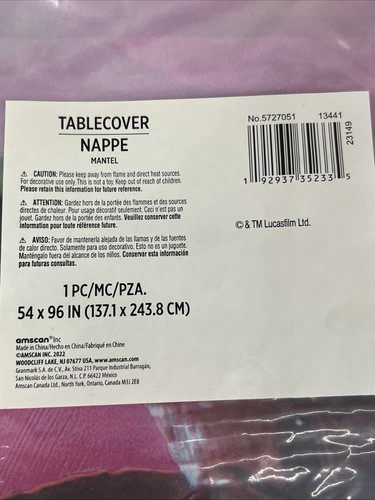 STAR WARS MANDALORIAN ONE PAPER TABLECOVER 54 x 96 IN NEW MADE IN USA CHEAPEST $ - Picture 2 of 4