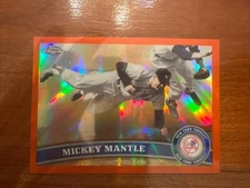 2011 Topps Chrome #7 MICKEY MANTLE Orange Refractor Parallel NY Yankees HOF