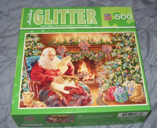 Master Pieces Jigsaw Puzzle - Holiday Glitter - CHRISTMAS DREAMS - Santa 500 pc