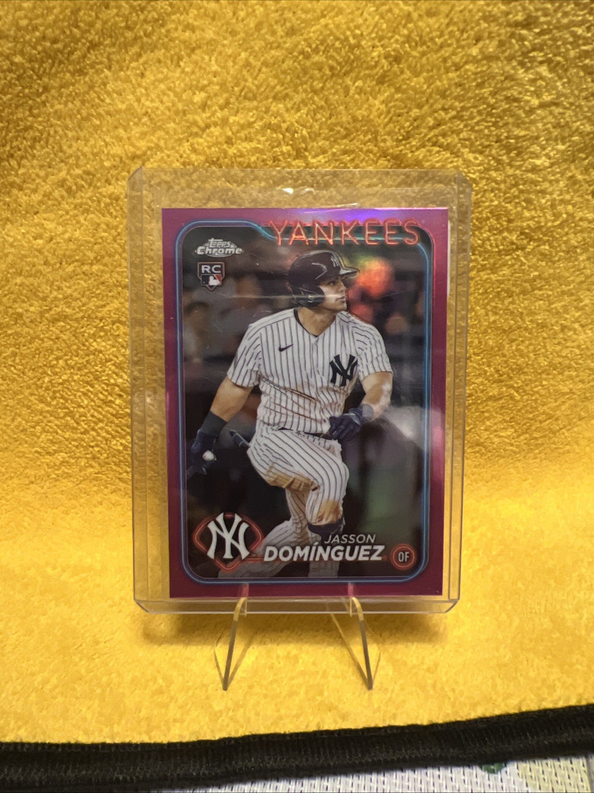 2024 Topps Chrome Jasson Dominguez RC Pink Refractor #89 New York Yankees