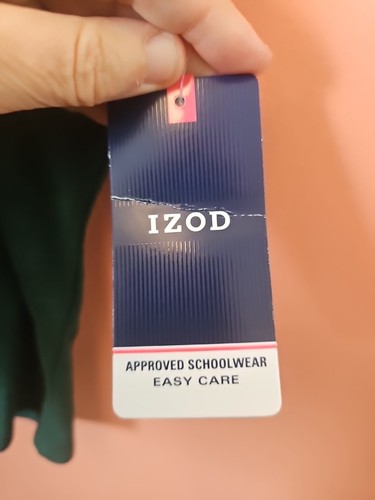 NWT Izod Girls Size XS (6/6X) Forest Green School Uniform Polo Shirt - Picture 3 of 6
