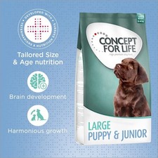 Concept For Life Bones & Teeth Support Large Puppy & Junior Dry Dog Food 6kg NEW 5.67 per kilo