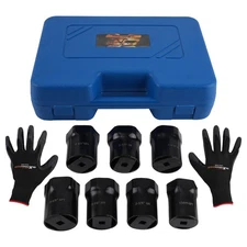 7pc Wheel Bearing Axle Lock Nut Socket Set For Toyota Ford F150 F250 F350