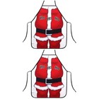 2pcs Adult Santa Claus Apron Free Size