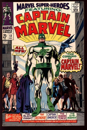 MARVEL SUPER-HEROES #12 6.0 // ORIGIN + 1. APP CAPTAIN MARVEL 1967
