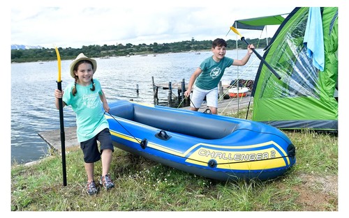 Intex Schlauchboot Challenger 2 Personen Set Pumpe Paddel 236cm PVC Boot - Bild 7 von 24
