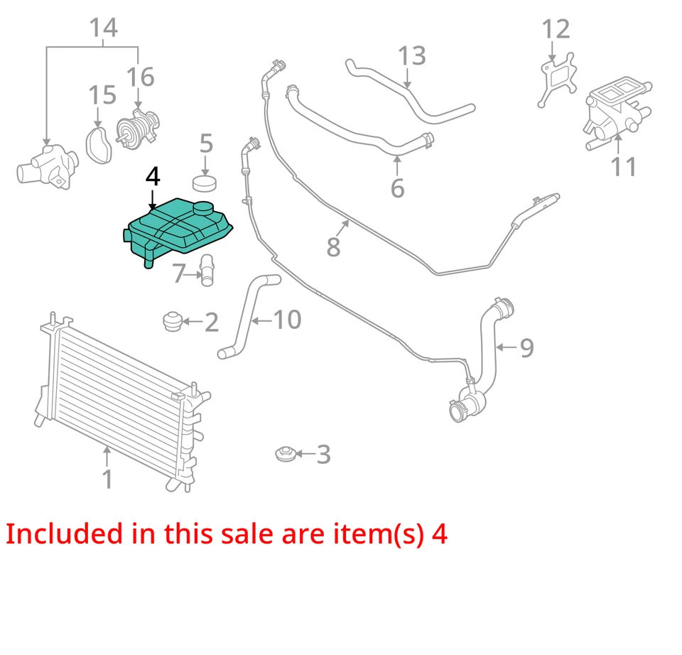 Бутылка расширительного бака перелива охлаждающей жидкости радиатора Ford Focus 2008-2011 годов выпуска EJRIW - Изображение 3 из 4