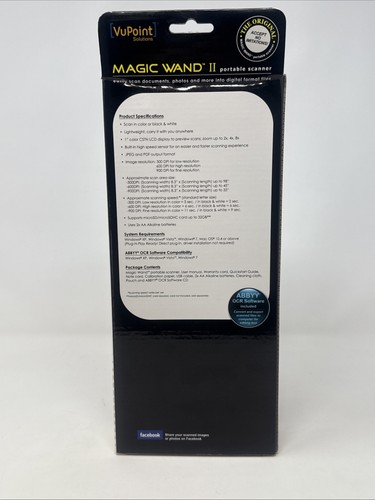 VuPoint ST441 Magic Wand Portable Scanner Scans B&W & Color Documents Black NEW - Picture 7 of 16