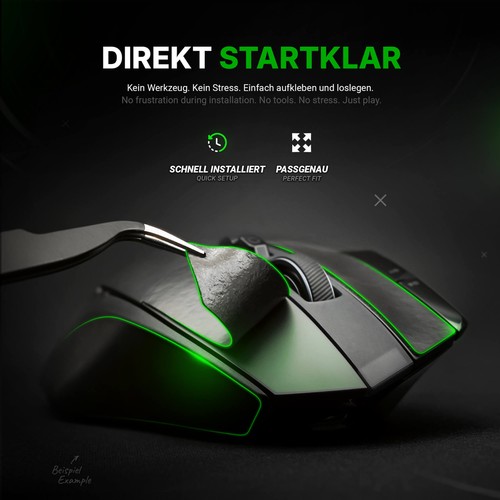 Grip Tape Set für BenQ Zowie EC1-CW Gaming Maus, Anti-Rutsch Aufkleber - 第 4/8 張圖片