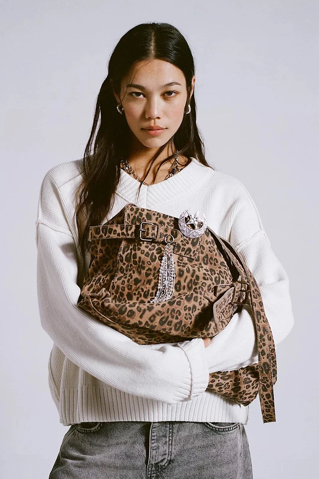 Free People Wild Thing leather Leopard Tote - Image 2 of 4