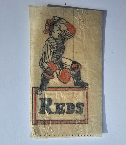 Jitterprint Antique Iron On Transfer Decal 1930s-40s Cincinnati Reds Baseball - Picture 2 of 3