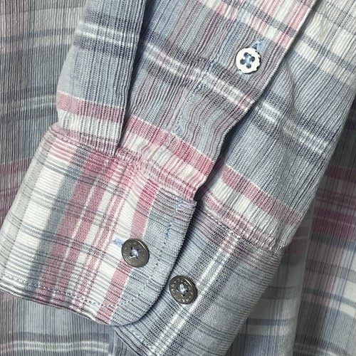 Tommy Bahama Shirt Mens XXL Pink Blue Plaid Coastline Cord Corduroy Reverse Cuff - Picture 9 of 9
