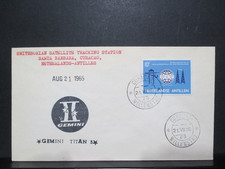 Space Cover, Netherlands Antilles, GEMINI V  Launched, August 21, 1965