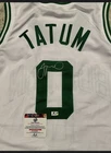 Jayson Tatum / Autographed Boston Celtics White Custom Basketball Jersey / COA