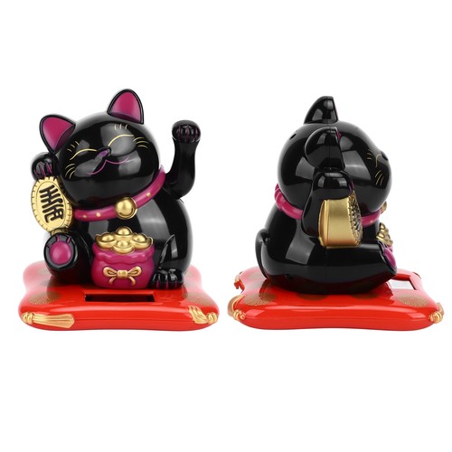 Lucky Cat Solar Powered Cute Decorative Wealth Welcoming Waving Fortune Cat For - Picture 9 of 22