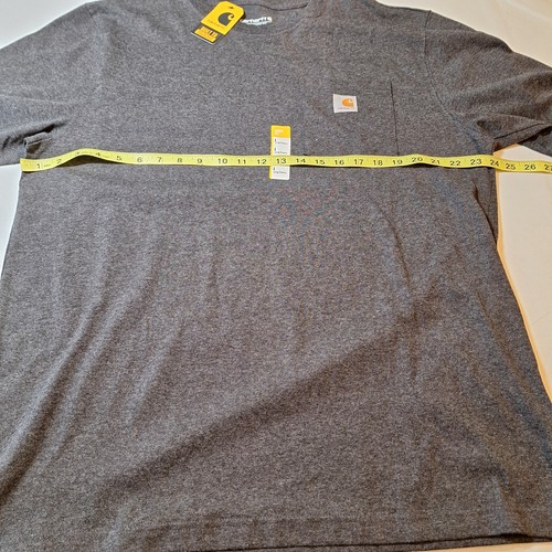 Carhartt Dark Grey Loose Fit Heavyweight Long Sleeved Tshirt Pocket Work Size L - Bild 5 von 11