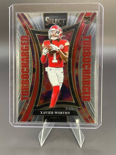 2024 Panini Select XAVIER WORTHY (RC) Turbo Charged Insert #14 Chiefs - Picture 3 of 5