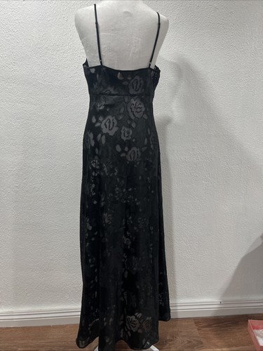 Vintage Victoria’s Secret Gold Label Babydoll transparente Spitze Maxi Schlupfkleid L schwarz - Bild 12 von 24
