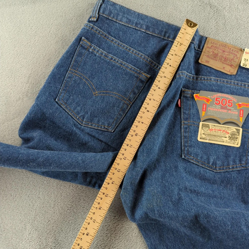 Jeans Levis Vintage Años 90 Para Hombre 33x32 Azul 505 Denim Recto Canadá Sin Stock RARO - Imagen 10 de 15