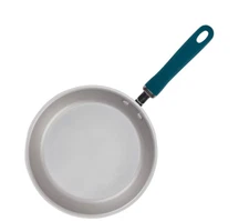 Create Delicious Aluminum Nonstick Deep Skillet, with lid, Teal Shimmer 9.5 in.