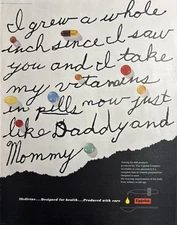 Upjohn Company Medicine Designed Health Vitamins Pharmacy Note VTG Print Ad 1955