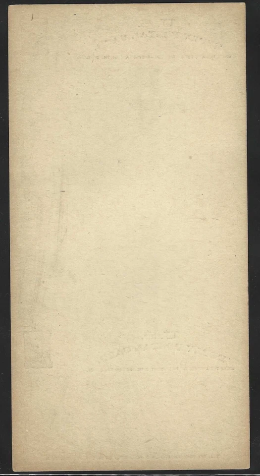 U.S., Scott #UY1E-Ja, 1c Black on Cream, Reply Card Essay, Postal Card, Unfolded - Image 2 of 2