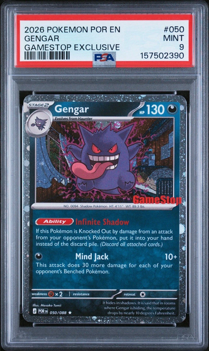 Gengar Pokémon TCG Professional Sports Authenticator (PSA) Grade 9