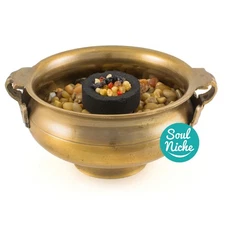 Metal Tibetan Incense Burner Charcoal Censer Burner Bowl for Resin Incense