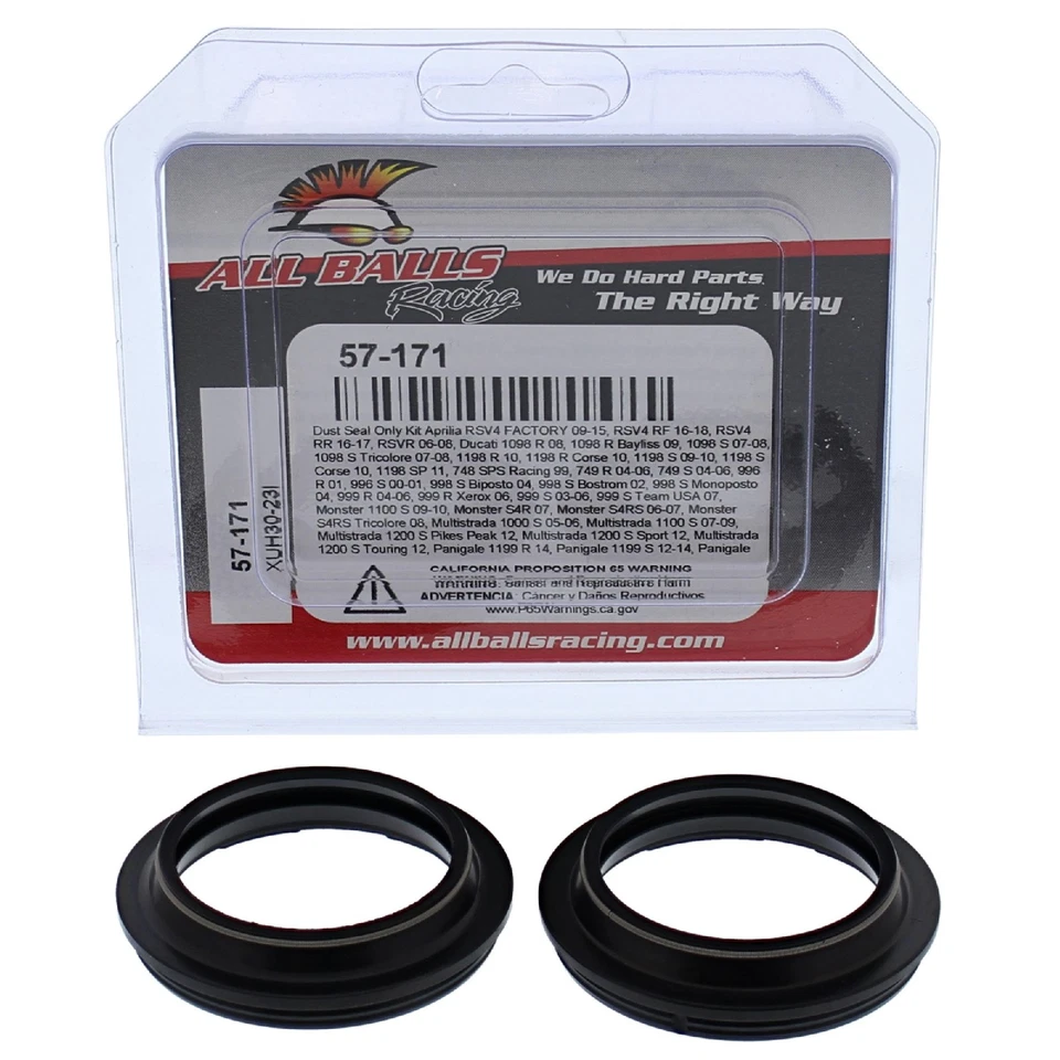New All Balls for k Dust Seal Kit 57-171 for Aprilia RSV 4 R Factory 09 10 - Imagem 3 de 4
