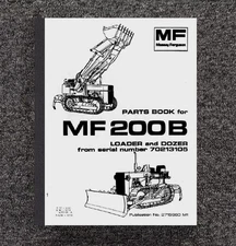 SERVICE PARTS MANUAL Massey Ferguson MF200B Loader & Dozer MF200B 1975 - PAPER M