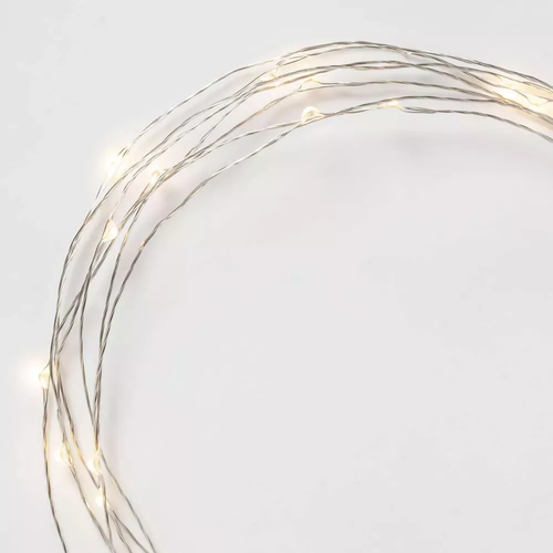Room Essentials Fairy String LED Silver Wire 25 Lights (Battery Operated) - Picture 3 of 3