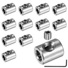 12-Pack Wire Rope Cable Clamp, 4mm Hole Stainless Steel Single Holes Lock Clip