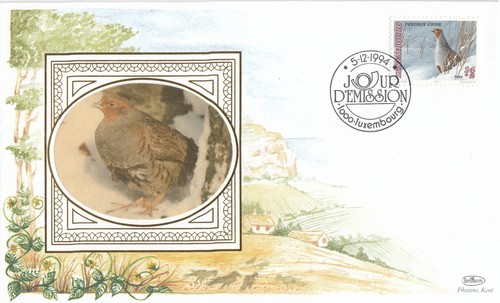 Vögel Graurebhuhn Luxemburg Benham FDC 1994 Ausverkauf (151011)