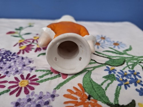 Vintage German Pin Cushion Half Doll Orange hat 16356 12cm - Picture 5 of 7