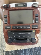 2004-2007 TOYOTA HIGHLANDER FRONT NAVIGATION RADIO WOOD AC CLIMATE SWITCH OEM