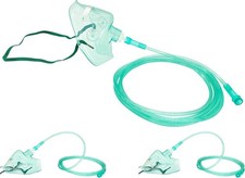 2 Packs Pediatric Standard Oxygen Mask with 6.6' Tubing and Adjustable Straps Sm