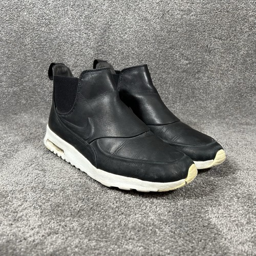 Nike Air Max Thea 859550-001 Women's Size 10 Black Mid Leather Pull On Boot Used - Picture 2 of 11