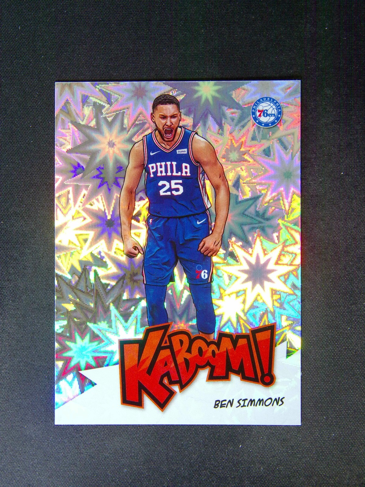 2020-21 Panini Crown Royale Ben Simmons #13 Kaboom Case Hit SSP