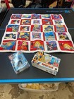 Super hero themed Throw Blanket with nib Batgirl and Wonder Woman action figures