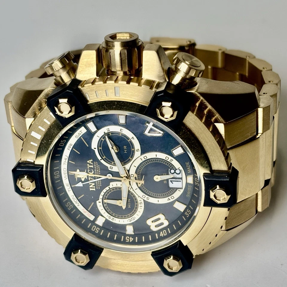 Швейцарские мужские часы-хронограф Invicta Reserve Octane 0340 черный циферблат MOP - Изображение 4 из 4