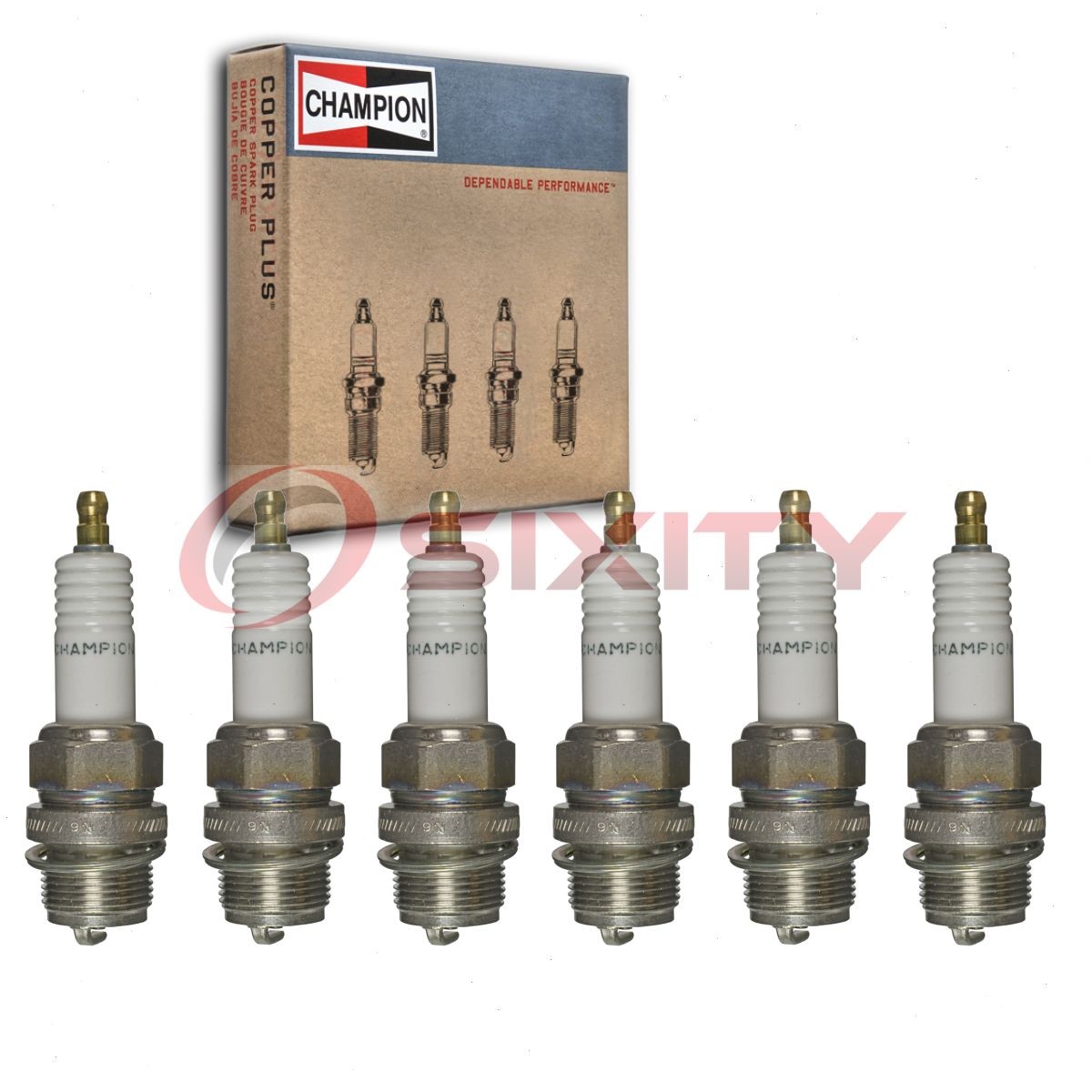 6 pc Champion Industrial Spark Plugs for 1926-1927 Peerless Model 6-72 yb