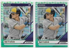 2024 Donruss Liberty Parallel Sal Frelick Brewers OF 2 Card Lot #56