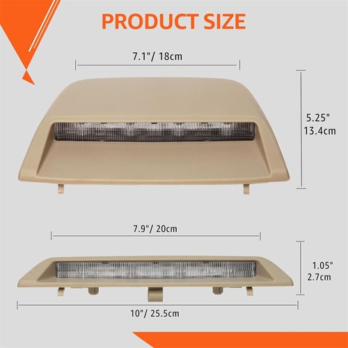 Beige High Mount Car 3rd Third Rear Brake Light For Nissan Altima Sedan 2013-18 - Foto 4 di 5